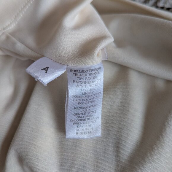 Patterned cream and black LOFT Dress, Size Small - Picture 4 of 4